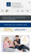 How tchibo.dk looks like on a mobile device such as an iPhone.