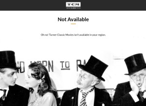 How tcm.com looks like on a tablet such as an iPad.