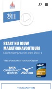 How tcsamsterdammarathon.nl looks like on a mobile device such as an iPhone.
