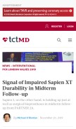 How tctmd.com looks like on a mobile device such as an iPhone.