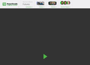 How tdameritradenetwork.com looks like on a tablet such as an iPad.