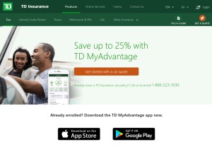 How tdmyadvantage.com looks like on a tablet such as an iPad.