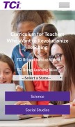 How teachtci.com looks like on a mobile device such as an iPhone.