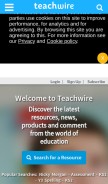How teachwire.net looks like on a mobile device such as an iPhone.