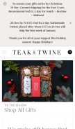 How teakandtwine.com looks like on a mobile device such as an iPhone.