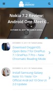 How teamandroid.com looks like on a mobile device such as an iPhone.