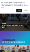 How teamexos.com looks like on a mobile device such as an iPhone.