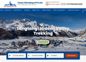 How teamhimalaya.com looks like on a tablet such as an iPad.