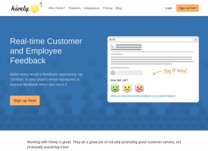 How teamhively.com looks like on a tablet such as an iPad.