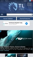 How teamliquid.net looks like on a mobile device such as an iPhone.