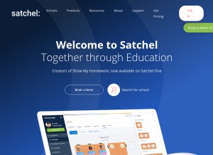 How teamsatchel.com looks like on a tablet such as an iPad.