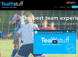 How teamstuff.com looks like on a tablet such as an iPad.