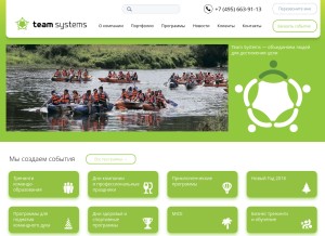 How teamsystems.ru looks like on a tablet such as an iPad.