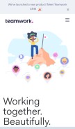 How teamwork.com looks like on a mobile device such as an iPhone.