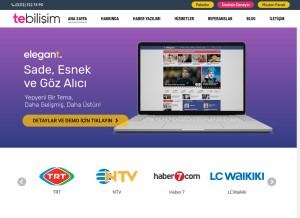 How tebilisim.com looks like on a tablet such as an iPad.