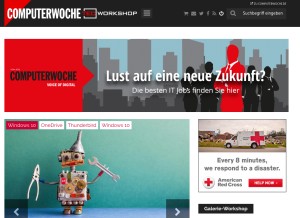 How tecchannel.de looks like on a tablet such as an iPad.