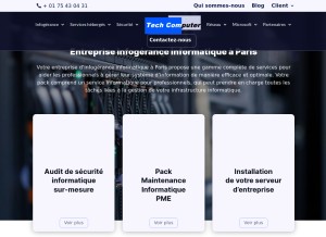 How tech-computer.fr looks like on a tablet such as an iPad.