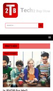 How tech2buynow.com looks like on a mobile device such as an iPhone.