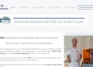 How tech3dimpressions.fr looks like on a tablet such as an iPad.