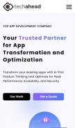 How techaheadcorp.com looks like on a mobile device such as an iPhone.