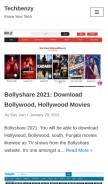 How techbenzy.com looks like on a mobile device such as an iPhone.