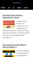 How techbout.com looks like on a mobile device such as an iPhone.