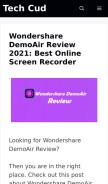 How techcud.com looks like on a mobile device such as an iPhone.