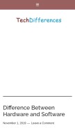 How techdifferences.com looks like on a mobile device such as an iPhone.
