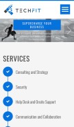 How techfitmn.com looks like on a mobile device such as an iPhone.