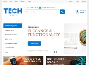 How techfunkie.com looks like on a tablet such as an iPad.