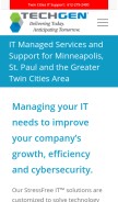 How techgen.com looks like on a mobile device such as an iPhone.