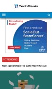 How techgenix.com looks like on a mobile device such as an iPhone.