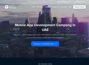 How techgropse.ae looks like on a tablet such as an iPad.