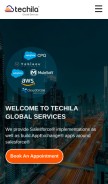 How techilaservices.com looks like on a mobile device such as an iPhone.