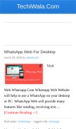 How techiwala.com looks like on a mobile device such as an iPhone.