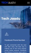How techjaadu.com looks like on a mobile device such as an iPhone.