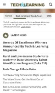 How techlearning.com looks like on a mobile device such as an iPhone.