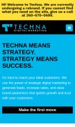 How technadigital.com looks like on a mobile device such as an iPhone.