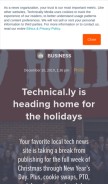 How technical.ly looks like on a mobile device such as an iPhone.