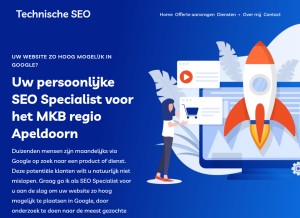 How technische-seo.nl looks like on a tablet such as an iPad.