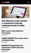 How technode.com looks like on a mobile device such as an iPhone.
