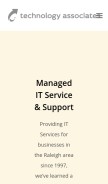 How technologyassociates.net looks like on a mobile device such as an iPhone.