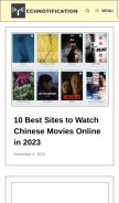 How technotification.com looks like on a mobile device such as an iPhone.