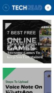 How techread.news looks like on a mobile device such as an iPhone.