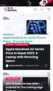 How techsikshya.com looks like on a mobile device such as an iPhone.