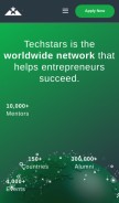 How techstars.com looks like on a mobile device such as an iPhone.