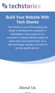 How techstoriez.com looks like on a mobile device such as an iPhone.
