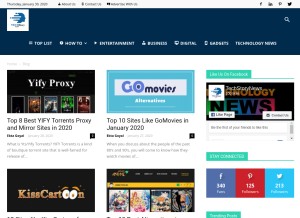 How techstorynews.com looks like on a tablet such as an iPad.