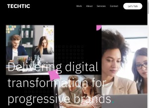 How techtic.com looks like on a tablet such as an iPad.