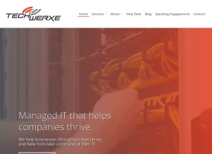 How techwerxe.com looks like on a tablet such as an iPad.